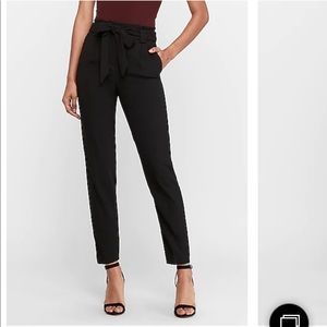 High Waisted Paperbag Ankle Pant